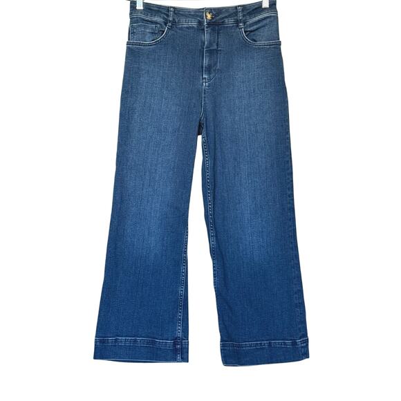 Pilcro The Skipper High Rise Wide Leg Jeans With Patch Pockets Women’s Size 30 - Picture 2 of 12